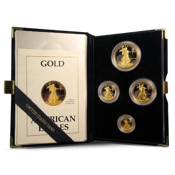 1988 Proof Gold Eagle Set (1 oz, 1/2-oz, 1/4-oz & 1/10-oz) - Image 6