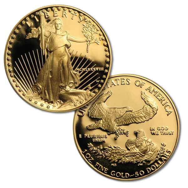 1988 Proof Gold Eagle Set (1 oz, 1/2-oz, 1/4-oz & 1/10-oz) - Image 4