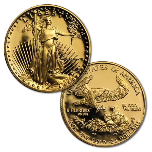1988 Proof Gold Eagle Set (1 oz, 1/2-oz, 1/4-oz & 1/10-oz) - Image 7