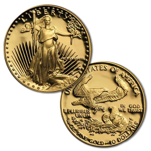 1988 Proof Gold Eagle Set (1 oz, 1/2-oz, 1/4-oz & 1/10-oz) - Image 5