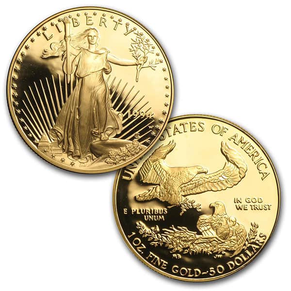 1994 Proof Gold Eagle Set (1 oz, 1/2-oz, 1/4-oz & 1/10-oz) - Image 2