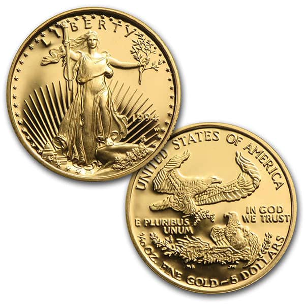 1994 Proof Gold Eagle Set (1 oz, 1/2-oz, 1/4-oz & 1/10-oz) - Image 5