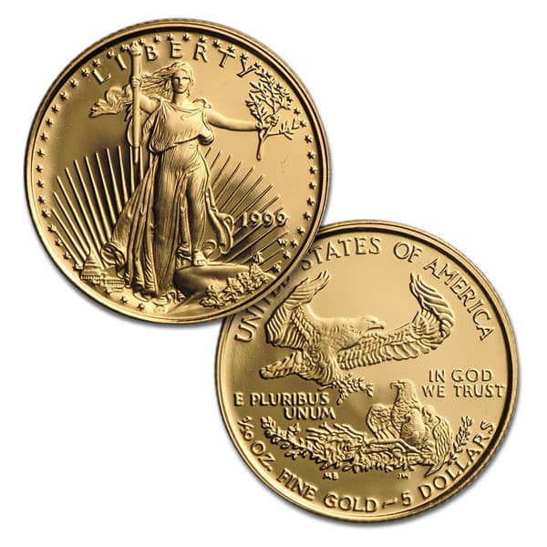1999 Proof Gold Eagle Set (1 oz, 1/2-oz, 1/4-oz & 1/10-oz) - Image 6