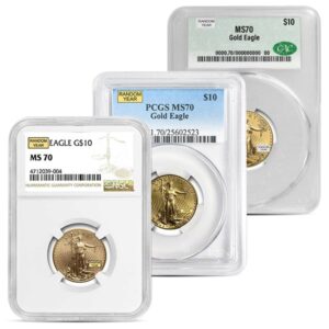 MS70 Graded 1/4 Troy Oz Gold American Eagle (PCGS / NGC / CAC) - RANDOM Dates