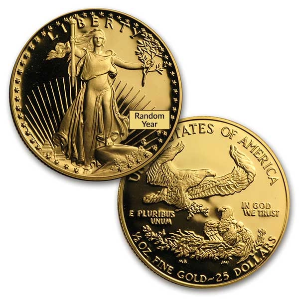 Proof Gold Eagle Set (1 oz, 1/2-oz) (Random Years) - Image 2