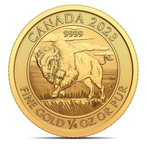 2023 RCM Bison - 1/4 Oz., .9999 Pure Gold