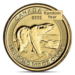 RCM Polar Bear - 1/10 Oz., .9999 Pure Gold (Dates Our Choice)