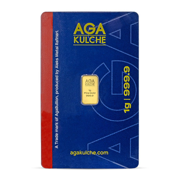 AgaBullion Gold Bar, 1 Gram, .9999 Pure