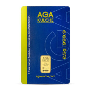 AgaBullion Gold Bar, 2.5 Gram, .9999 Pure in Assay Package