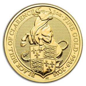 2018 Queen's Beast Black Bull - 1 oz .9999 Pure Gold