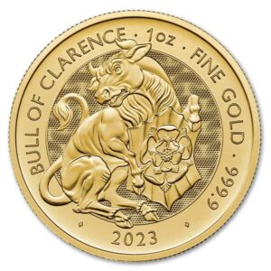 2023 British Royal Mint Tudor Beasts; Bull of Clarence - 1 Oz Gold Coin .9999 Pure