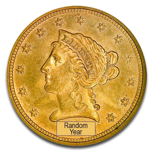 $2.50 U.S. Liberty Gold Quarter Eagles, Cleaned/Jewelry Grade