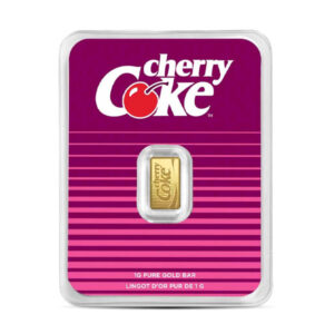 Coca-Cola Cherry Coke 1 Gram Gold Bar, .9999 Pure in Assay