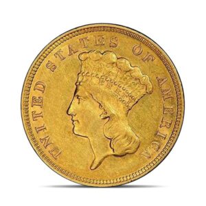 $3 Gold Princess U.S. Coin - Almost Uncirculated (Dates Our Choice)