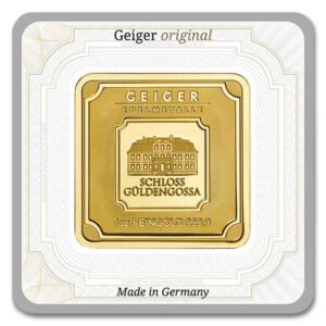 Geiger GOLD Bar - 1 Gram .9999 Pure, in Merry Christmas Assay