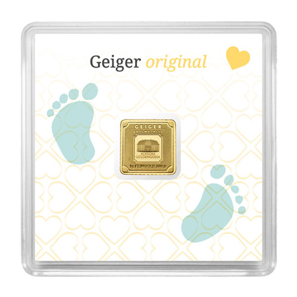 Birth Assay Geiger GOLD Bar - 1 Gram .9999 Pure