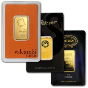 Gold Bar, 20 Gram, .9999 Pure.