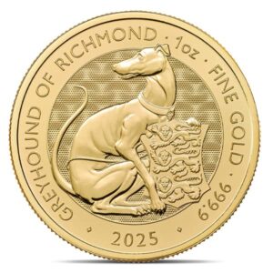 2025 British Royal Mint Tudor Beasts; Tudor Greyhound - 1 Oz Gold Coin .9999 Pure
