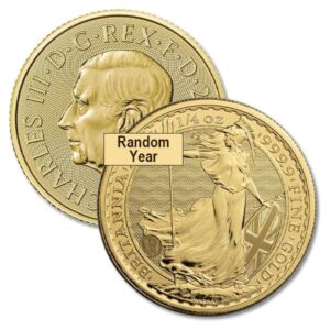 British Britannia, King Charles III - 1/4 Oz .9999 Pure Gold