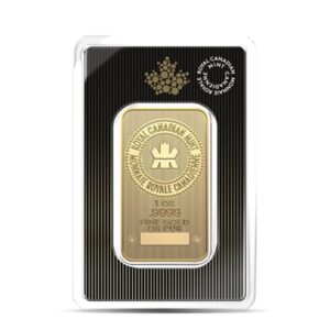 Royal Canadian Mint Gold Bar, 1 Troy Ounce, .9999 Pure in Assay Package