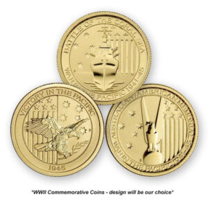 1/4 Ounce Perth Mint Gold Coin (World War II Commemorative / Design Our Choice), .9999 Pure