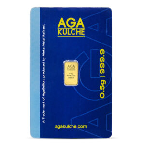 AgaBullion Gold Bar, 1/2 Gram, .9999 Pure in Assay Package