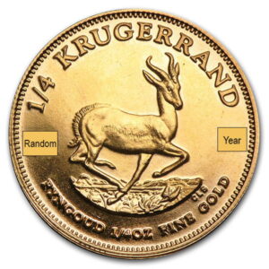 1/4 Oz South African Krugerrand Gold Coin (22k Purity)