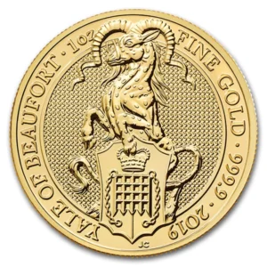 2019 Queen's Beast Yale - 1 oz .9999 Pure Gold