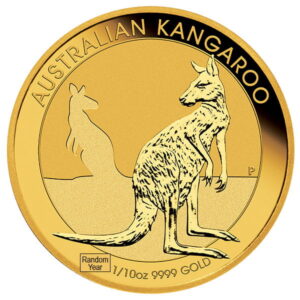 1/10 Oz Australian Kangaroo Gold Coin (Queen Elizabeth II - Random Date)