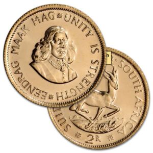 South African 2 Rand, .2354 Troy Oz. Actual Gold Weight