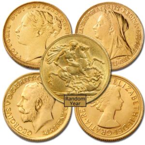 Circulated British Gold Sovereign - Older Dates, Design our Choice, .2354 Oz