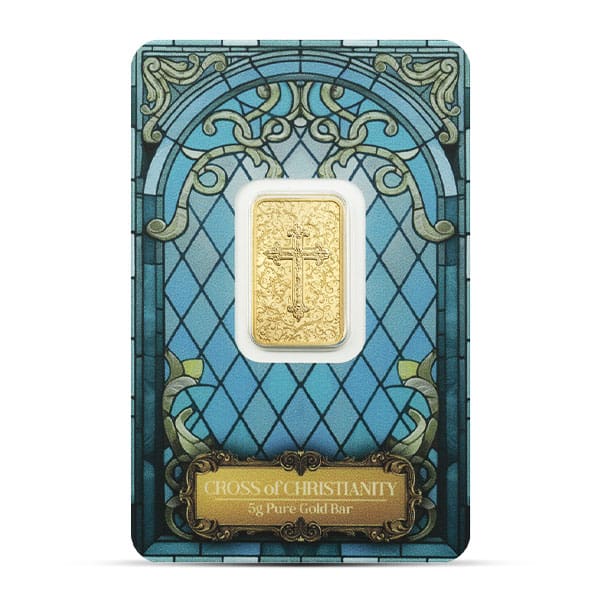 PAMP Suisse Christian Cross Gold Bar, 5 Gram, .9999 Pure