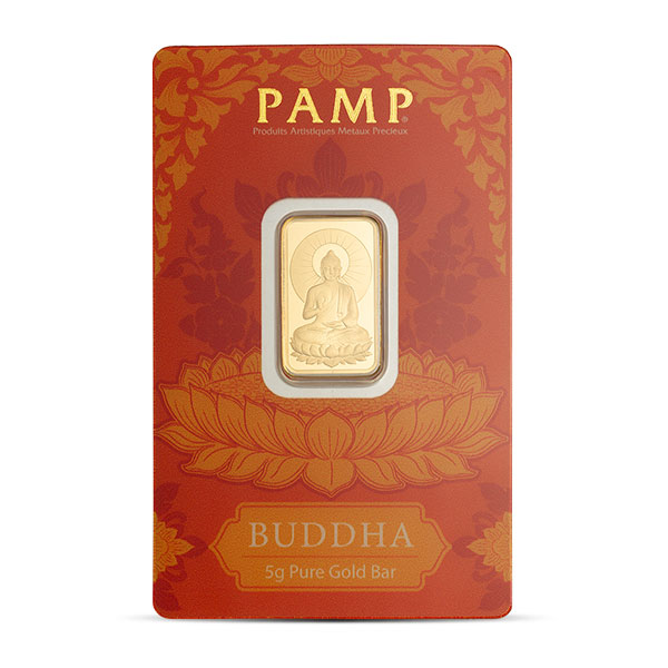 PAMP Suisse The Buddha Gold Bar, 5 Grams, .9999 Pure