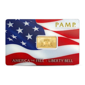 PAMP Suisse America The Free Liberty Bell Gold Bar, 5 Gram, .9999 Pure