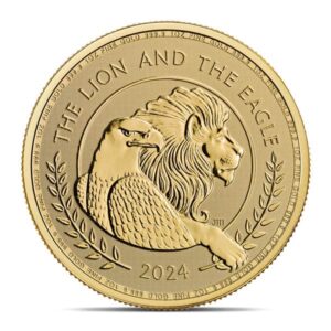 British Royal Mint 2024 The Lion and The Eagle - 1 Oz Gold Coin .9999 Pure