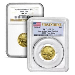 2008 MS/SP70 Graded American Buffalo - 1/4 Troy Ounce .9999 Pure Gold (PCGS / NGC)