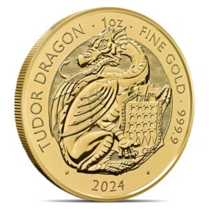 2024 British Royal Mint Tudor Beasts; Tudor Dragon - 1 Oz Gold Coin .9999 Pure