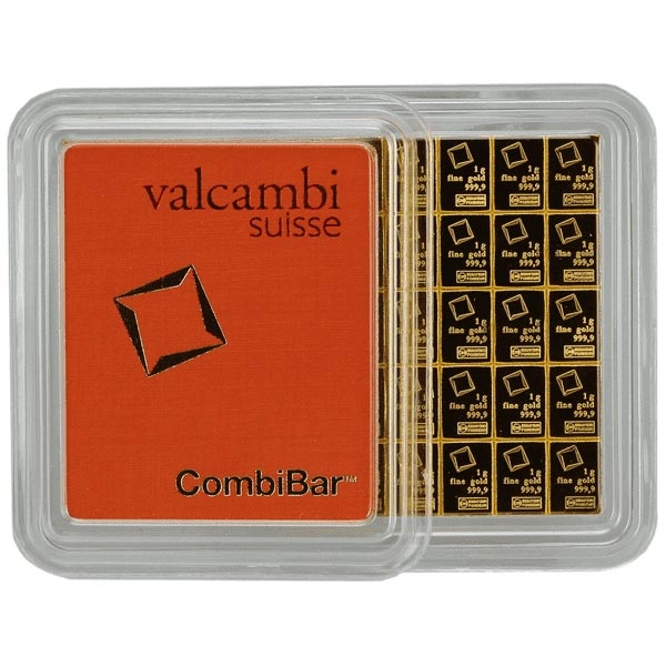 Valcambi Gold CombiBar - 50 Gram (50 x 1 Gram), .9999 Gold (1.608 troy Oz)