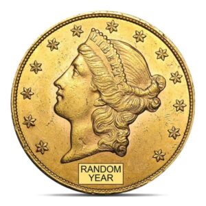 $20 Liberty U.S. Gold, Almost Uncirculated (AU), 0.9675 Troy Ounce Gold Content