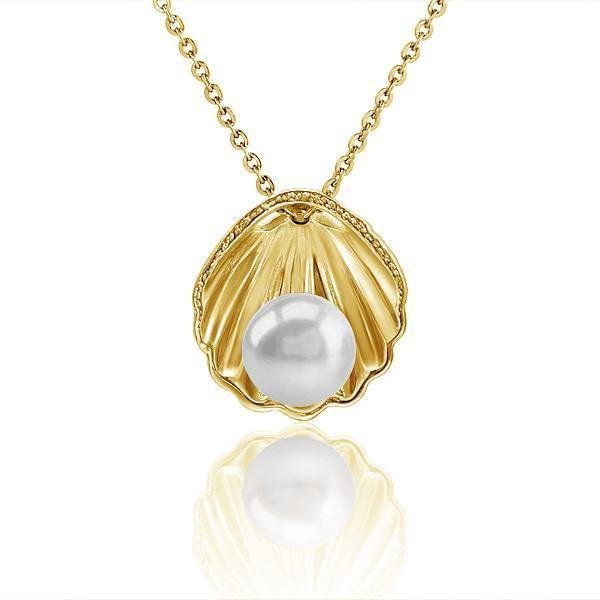 14K Akoya Pearl Surf Shell Pendant