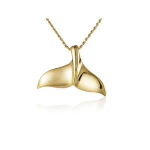 14K Whale Tail Pendant
