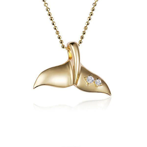 14K Kaimana Whale Tail Pendant